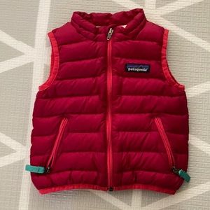 Patagonia pink puffy vest 6-12 months